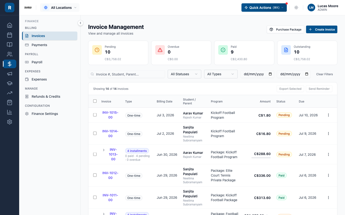 Billing & Payments