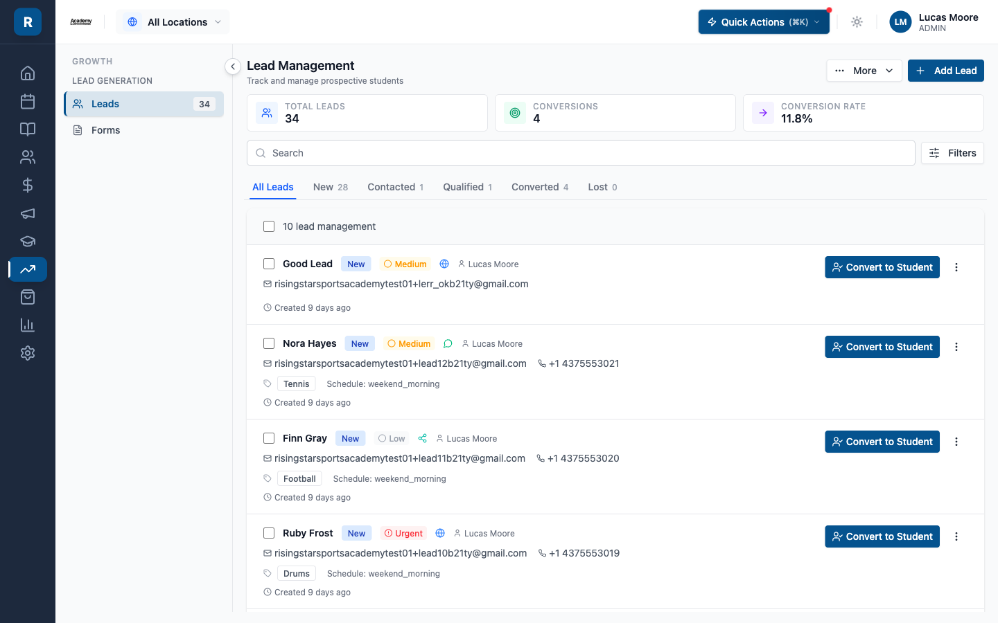 Growth & Leads CRM