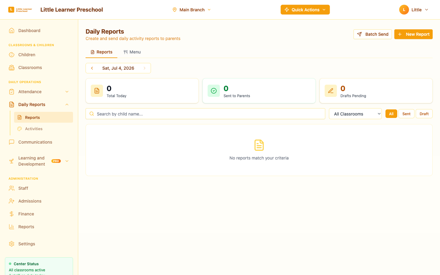 Daily Reports